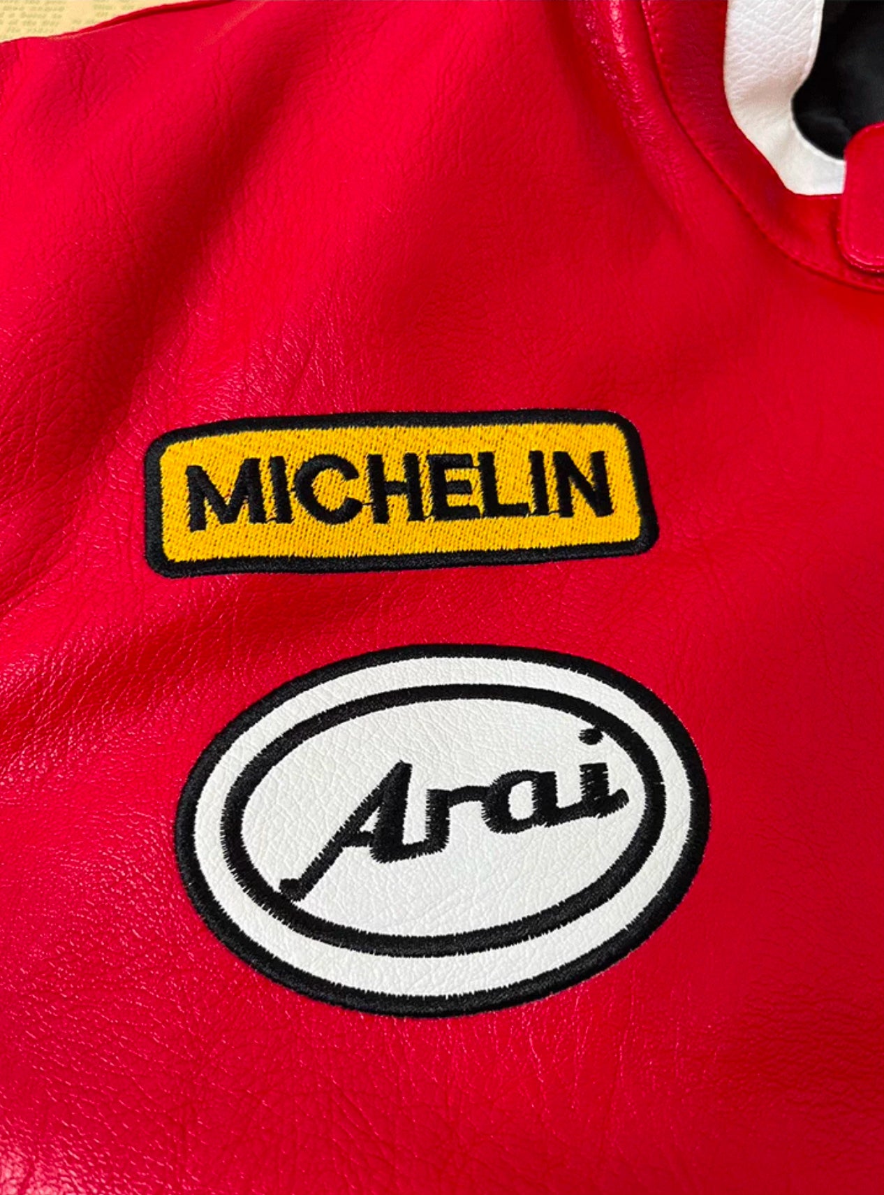 Marlboro Racing Leather Jacket – Retro MotoGP/F1 Style (Red & Brown Variants)