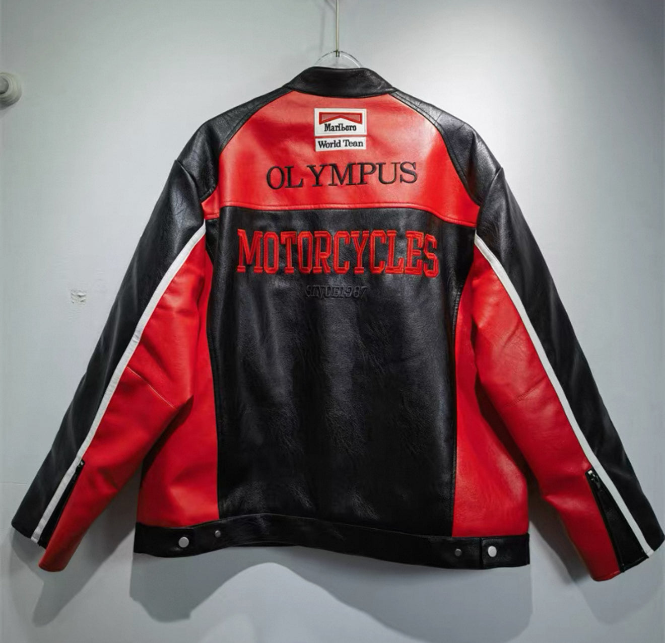 Ferrari Racing Leather Jacket – Black & Green Olympus Edition Motorsport Style