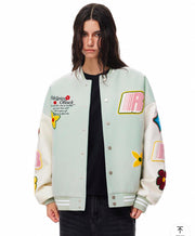 Floral Thickened Unisex Baseball Jacket
