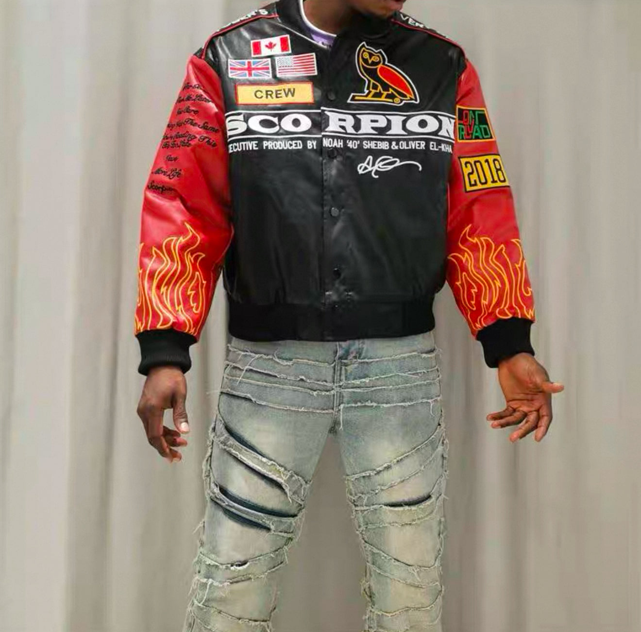 Drake Scorpion Varsity Jacket – OVO 2018 Tour Edition Bomber