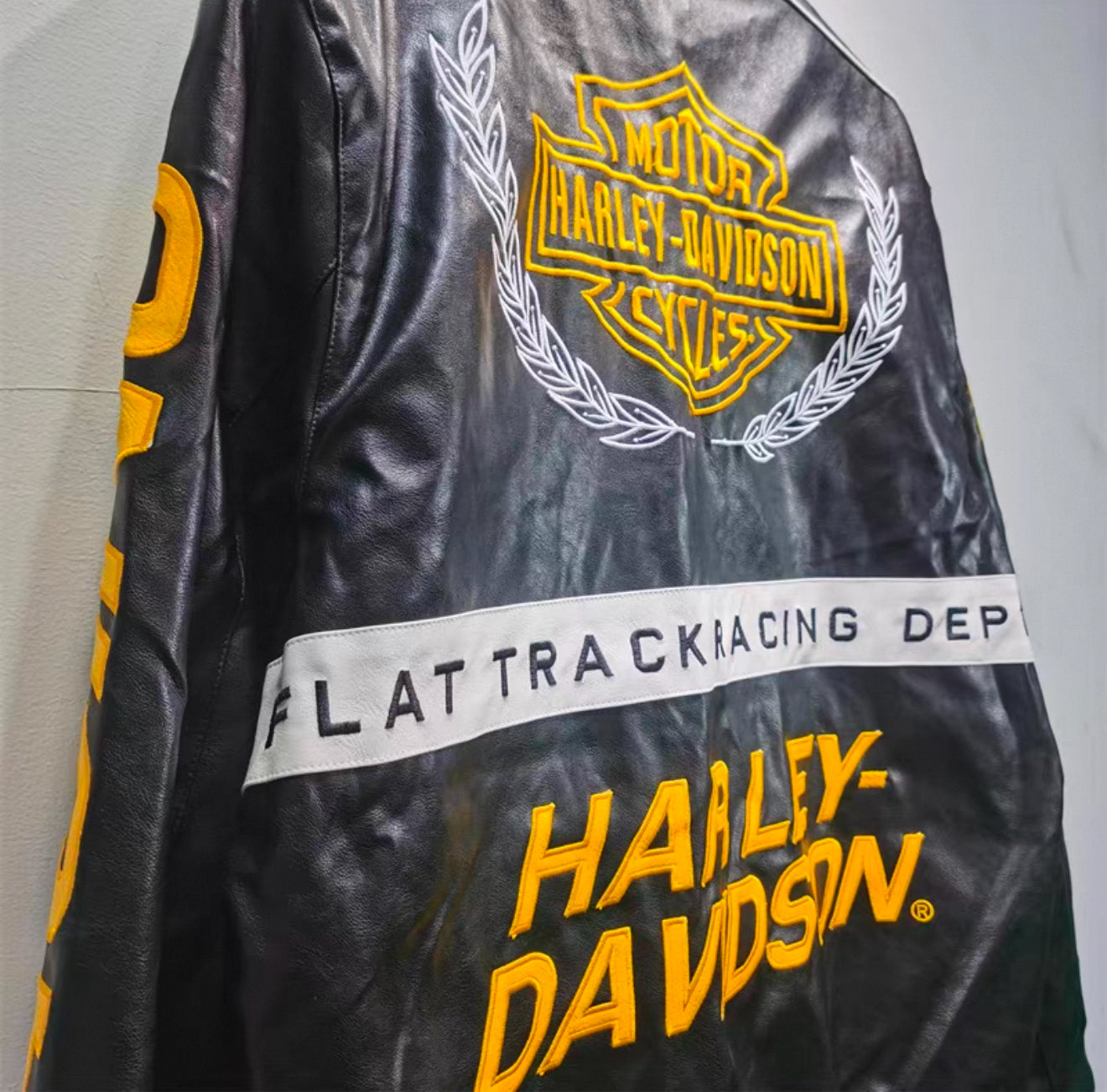 Harley-Davidson Racing Leather Jacket – XR750 Black & Yellow