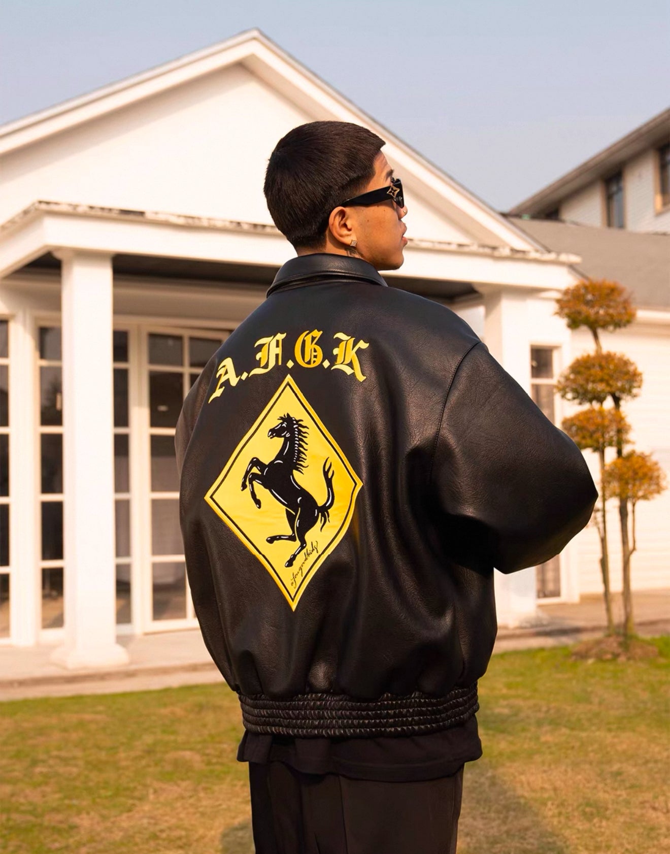 A Few Good Kids Black Horse Leather Jacket