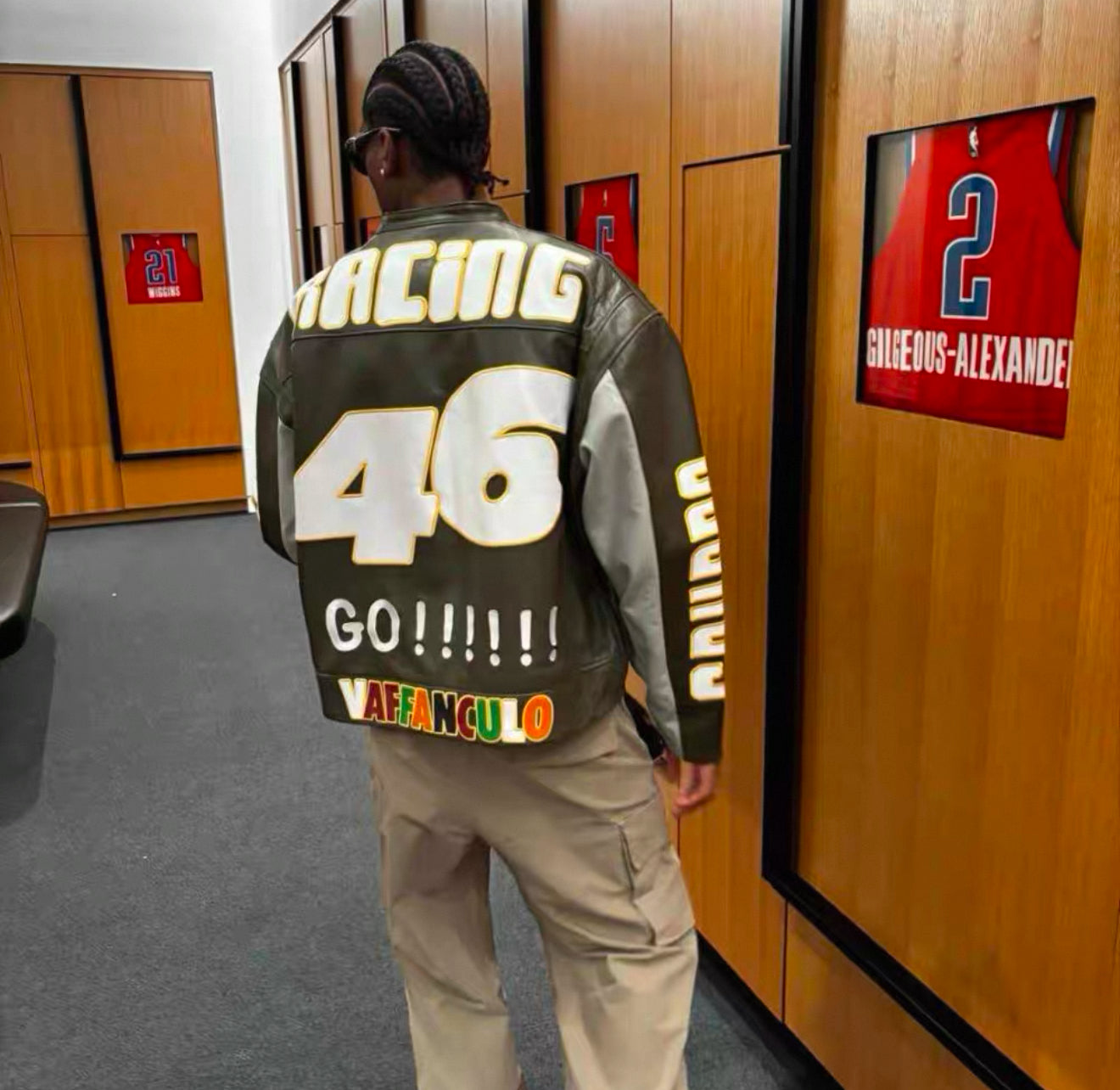 Number 46 Racing Leather Jacket – Moto-Inspired Streetwear Statement