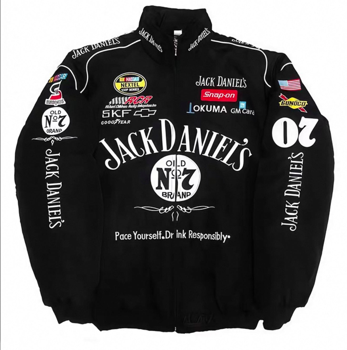 Jack Daniel’s Old No. 7 Vintage Racing Jacket – Black NASCAR Style
