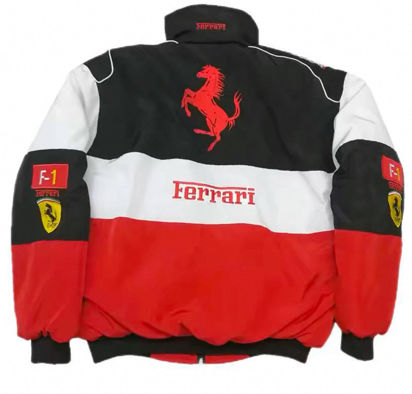 Ferrari F1 Team Racing Jacket – Red, White & Black Motorsport Edition