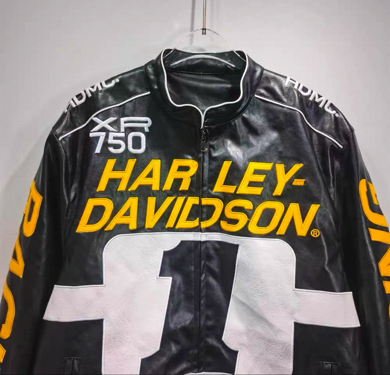 Harley-Davidson Racing Leather Jacket – XR750 Black & Yellow