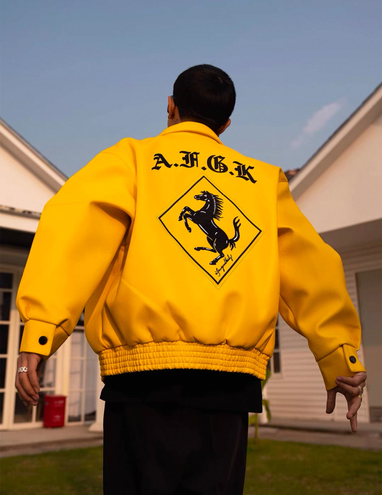 A Few Good Kids Black Horse Leather Jacket