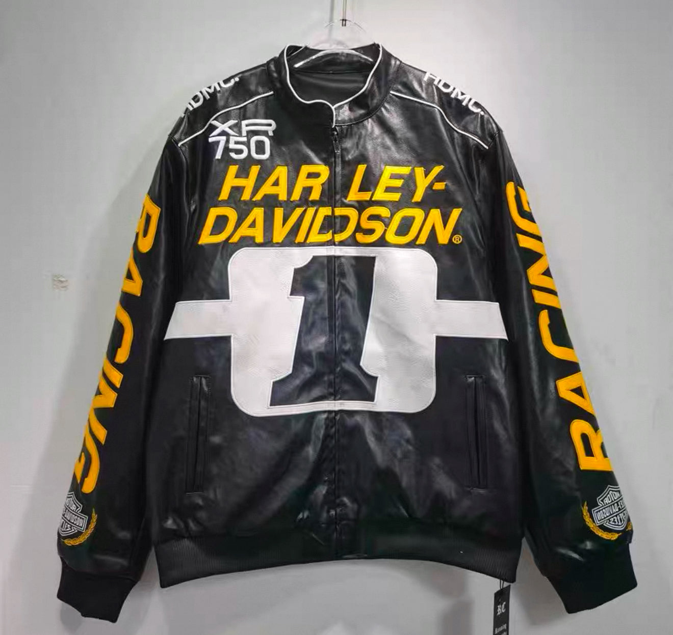 Harley-Davidson Racing Leather Jacket – XR750 Black & Yellow