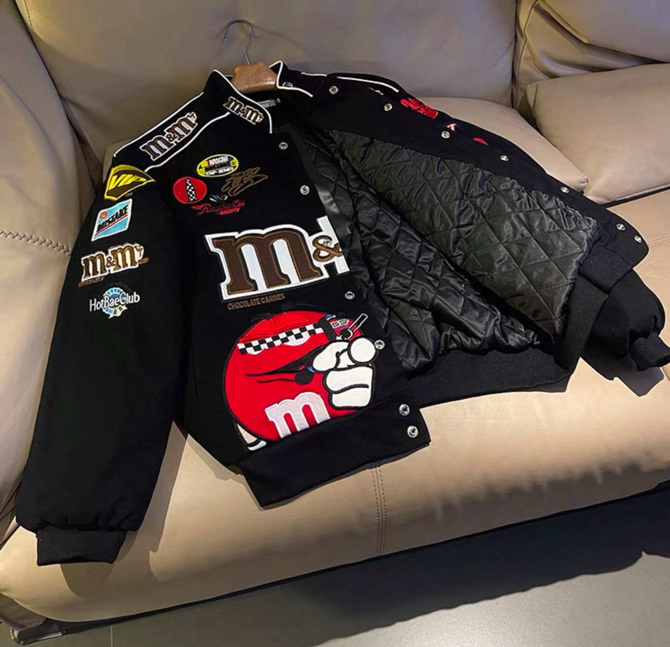 M&M’s Racing Jacket – Vintage NASCAR Style Motorsports Bomber