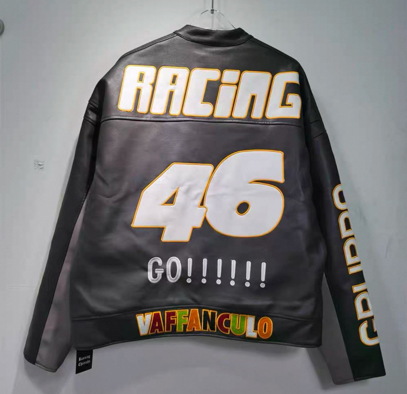 Number 46 Racing Leather Jacket – Moto-Inspired Streetwear Statement