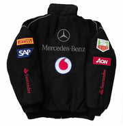 Mercedes Vodafone F1 Racing Jacket – Black Team Sponsor Edition