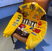 M&M’s Racing Jacket – Vintage NASCAR Style Motorsports Bomber