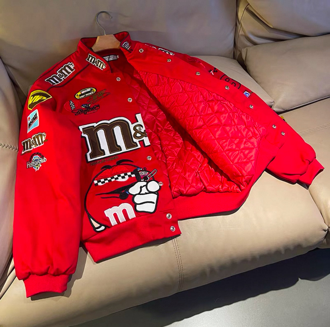 M&M’s Racing Jacket – Vintage NASCAR Style Motorsports Bomber