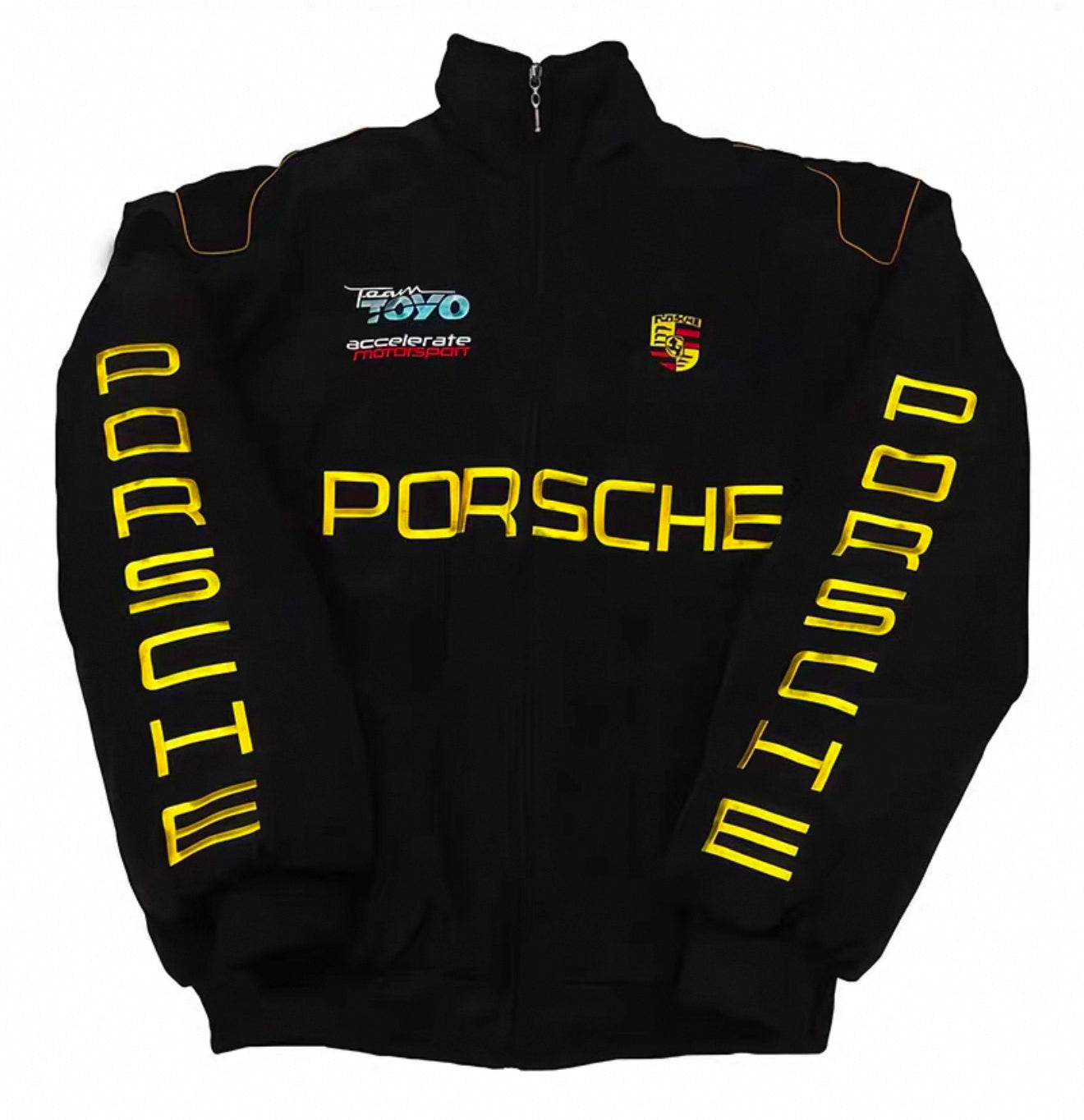 Porsche Motorsport Racing Jacket – Black & Yellow Streetwear Edition