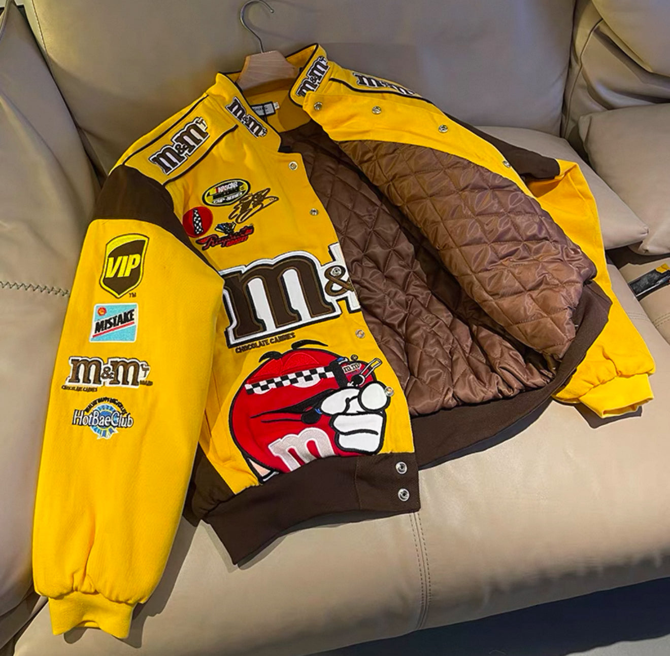 M&M’s Racing Jacket – Vintage NASCAR Style Motorsports Bomber
