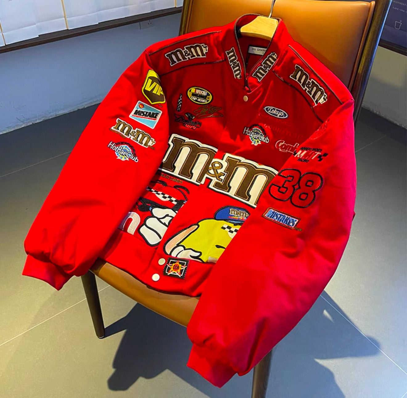 M&M’s Racing Jacket – Vintage NASCAR Style Motorsports Bomber