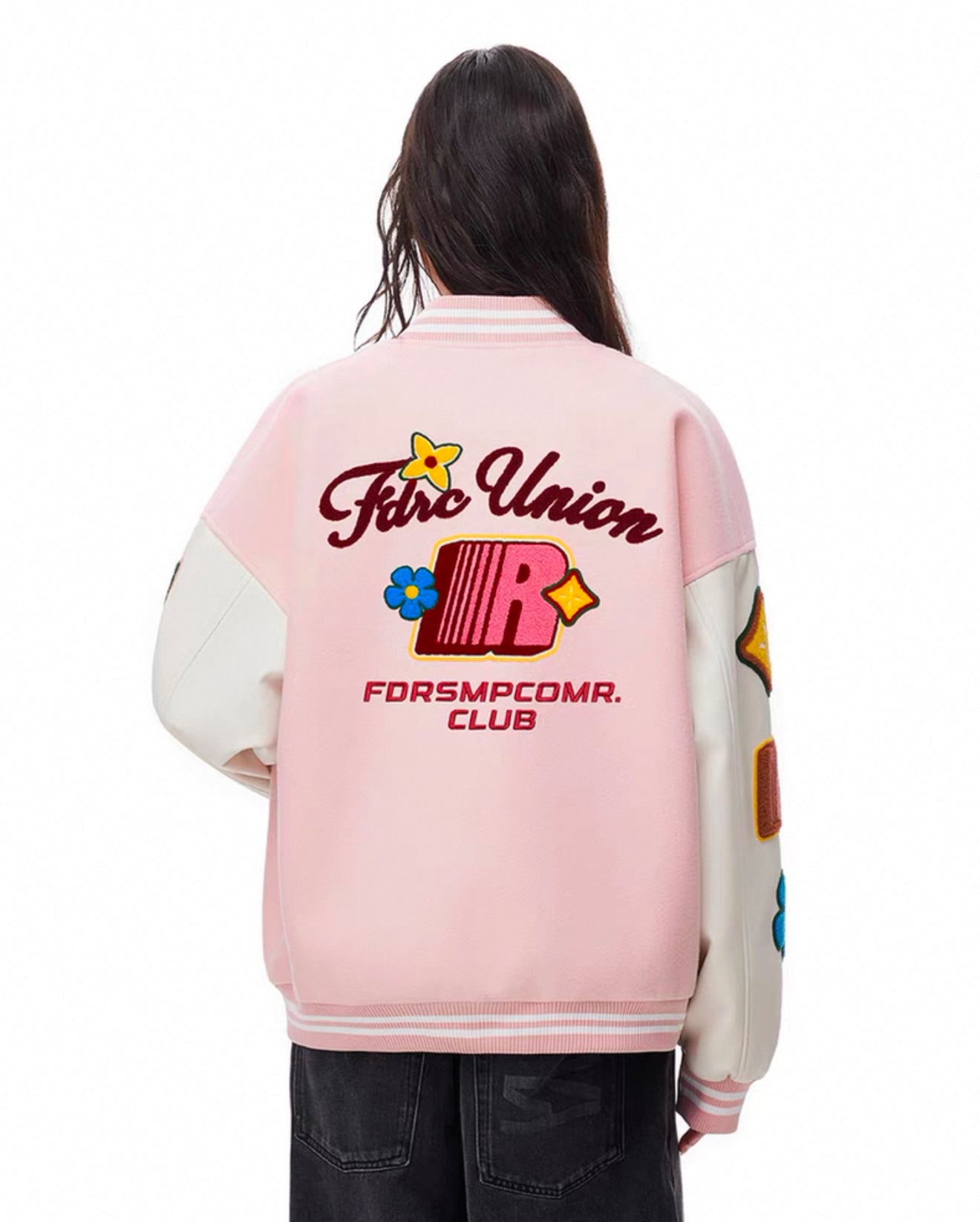 Floral Thickened Unisex Baseball Jacket