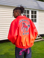 A Few Good Kids Oversized Red Varsity Jacket