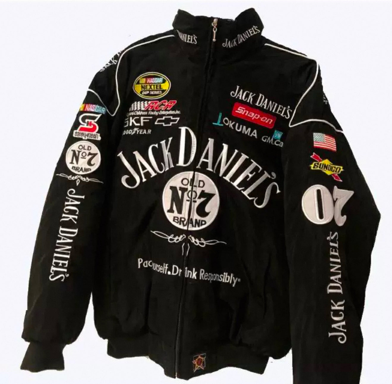 Jack Daniel’s Old No. 7 Vintage Racing Jacket – Black NASCAR Style