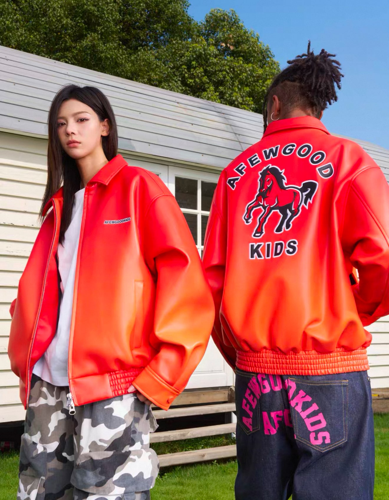 A Few Good Kids Oversized Red Varsity Jacket