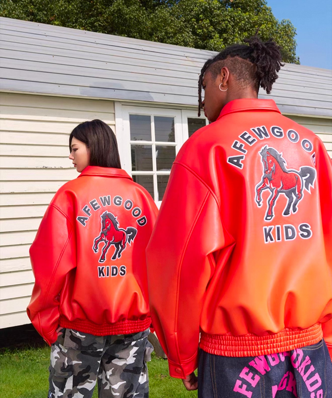 A Few Good Kids Oversized Red Varsity Jacket